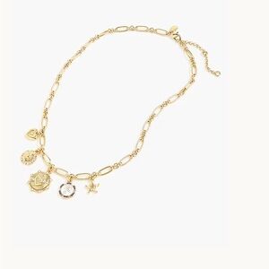 Clustered heart charms chain necklace necklace J CREW